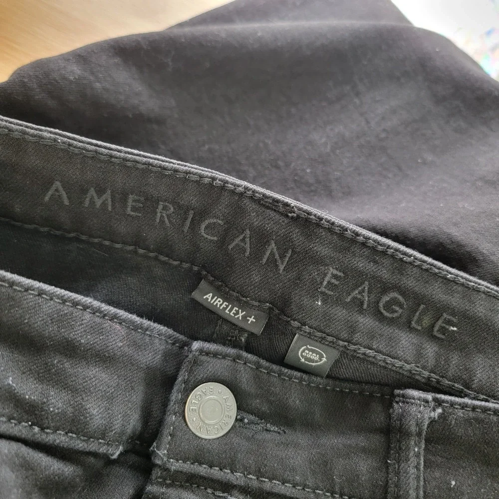 American Eagle AE 24/7 Athletic Skinny Jeans Men‎ 36x32 Black Airflex+